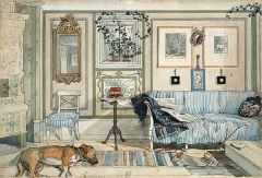 19th century sitting room by Swedish painter Carl Larsson 