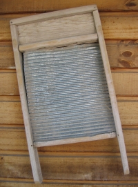 Washboard for scrubbing laundry in the 1800s For sale as Framed